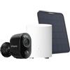 Reolink 4K 8MP Solar Surveillance Outdoor Battery Camera Set con Home Hub Mini, Visione Notturna a Colori, Audio a 2 Vie, archiviazione locale, Argus 3 Ultra(Nero) con Pannello Solare Set