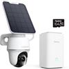 Reolink 4K Solar Surveillance Outdoor Battery Camera Set con Home Hub, panoramica/inclinazione a 360°, visione notturna a colori, archiviazione locale, Argus PT Ultra e Home Hub Set