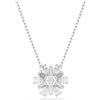Swarovski Pendente Idyllia, Taglio misto, Fiocco Di Neve, Bianco, Placcato rodio