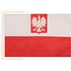 AZ FLAG Bandiera Polonia Con Aquila 45x30 cm - Bandierina Polacca Con Stemma 30x45 cm Cordicelle