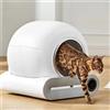 Toilette Portatile per Gatti, Lettiera Pieghevole da Viaggio, Cassetta Impermeabile per Auto, con Coperchio (Nero
