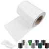 Sunnylaxx Strisce Frangivisto in PVC, 35m x 19cm, Bianco 450g/m² con 20 Clip Frangivento da Recinzione,Protezione Privacy per Giardino