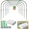 EXLECO 6Pcs Archi per Serra Orto Tunnel 80x90cm per Piante con Clips e Protettivo Cerchi da Giardino per Serra Coperture a Tunnel Cerchi per Serre Tunnel per Piante da Giardino per Copertura Frutta