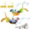 UOCAI 2 pezzi Uccello Volante per Gatti, Uccellino Per Gatti Che Si Muove Flying Birds Giochi Interattivi Flapping Bird Toy Cat Interattivo Giochi Gatto per Gattis Uccello in Movimento
