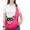 Pawaboo Borsa a Tracolla per Cani con Fibbia Regolabile Portacarte a Mani Libere, Guinzaglio di Sicurezza per Cuccioli e Gatti, Tracolla Extra Larga Porta-Animali (Fino a 12 Lbs.), Magenta