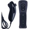 TCNOUMT Replace Game Remote Control Compatible with Nintendo Wii/Wii U, with Silicone Case, Black