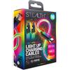 STEALTH 2m LED illuminano i cavi di gioco e ricarica, compatibili con PS5 e switch