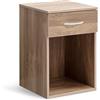 Linsar - Comodino - con cassetto dal design senza tempo - effetto legno - ideale come comodino (marrone)