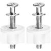 QUARKZMAN 2 set Toilette Seduta Cerniera Bullone Vite, M7x47mm Toilette Seduta Cerniera Fissaggio per Alto Montaggio Toilette Sedile Cerniere Toilette Seduta