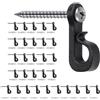 Uni-Fine Shop Uni-Fine - Ganci a vite Q-Hanger da interni ed esterni, per luci di Natale, garage, feste di Capodanno, per luci a stringa da esterno, 30 pezzi