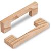 SYZOW 6 Pezzi Maniglie in Legno di Frassino per Cassetti, per Mobili da Cucina in Legno con Interasse 96mm, Maniglie in per Armadi, Cucina (Ash Tree)