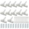 Aisamco 12 Pezzi Sash Jammer Bianco Forte Lega di Alluminio Serrature di Sicurezza Extra Sash Blocker Jammer per UPVC/PVC Porte Windows e Sicurezza domestica