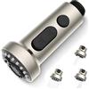 Hibbent 3 Funzioni Rubinetto Doccetta Estraibile in Acciaio Inossidabile Puro, Testina di Ricambio per Lavello Cucina Universale G1/2, Rubinetto Multifunzione a 360° Girevole,Nichel Spazzolato