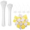 QEEROYO 200 Pezzi Fascette Plastica per Cablaggio 150 mm x 2,5 mm Nere +100 Pezzi 20 mm Supporto Autoadesivo Nero, Cable Management, Autobloccanti Fascette Stringicavo per Ufficio e Casa, Bianco
