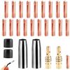 TXXATX Saldatrice a Filo Continuo Set per Ugelli Adatti Pistola a Gas MB-15AK MIG MAG Accessori 26 Pezzi 2 x Ugelli Gas 20 x Ugelli Potenza 0,6 mm 0,8 mm 1 mm 2 x Impugnatura Ugelli 2 x Isolatori
