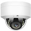 WiTi Telecamera IP POE da 5MP, Telecamera dome di sorveglianza di sicurezza con microfono audio, Obiettivo grandangolare da 2.8 mm Rilevazione del movimento, Metallo solido IP66(NO PTZ)
