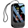 HAKINAKU Rivelatore Portatile di Monossido di Carbonio per Viaggi Campeggio Auto, Allarme di CO, Misuratore di Monossido di Carbonio con Batteria Ricaricabile Incorporata, Grigio Scuro, HD09