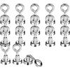 Wukong Gancio Magnetico,16mm Potente Magnete Al Neodimio Supporto a Gancio, Magnete Con Gancio Ultra Forte Al Neodimio Zincato (18 Pack)