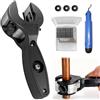 BRTNUP Tagliatubi a cricchetto con 3 rotella di ricambio e utensili per sbavatura, 8 - 29 mm, tagliatubi di precisione, acciaio inossidabile, tubi di rame, adatto per spazi ristretti