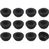 QUARKZMAN 12 Pezzi Passacavo Gomma, Diametro Montaggio 12,5mm, ID 9,5mm Tappo per Foro Firewall Scatto Gommini Passacavo Anti-Graffio per Cavi Elettrici Cablaggio Scatola Elettrica, Nero