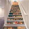 FLFK 3D Libreria Autoadesiva Le scale Alzate adesivo Vinile decalcomania Libreria di simulazione Adesivi per scale decorazione 39,3 pollici x7,08 pollici x 13 pezzi