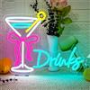 VYXIN Cartello Neon per Bevande, Cartello Led con Scritta Cocktail con Nastro, Luce Pubblicitaria Applicabile per la Decorazione di Luoghi come Bar, Cocktail Bar, Pub, Feste, Bar di Casa