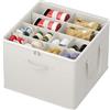 Lifewit Organizer Scarpe Armadio Pieghevole, Scatole per Scarpe Salvaspazio con Coperchio per 12-16 Paia, Shoes Organizer con Supporto Inferiore e Manici Rinforzati, Bianco