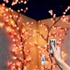 AMFUN Luci a LED con fiori di ciliegio, 1.2m Catena Luminosa Willow Vine, Ghirlanda Luminoso LED per Decorazione da Parete, Camera da Letto, Casa