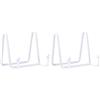 HCHLQLZ 3 * 3 Pollici Ferro Supporto Cavalletto Decorativo per Foto, Piatti, cornici, Libri di Cucina, Piatti Decorativi, Tablet e Arte, Bianco 2 Pezzi