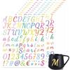 JJWNMLL lettere adesive 10 fogli - lettere adesive piccole carino e colorato adesivi per lettere adesive per bambini decorazione arte fai da te scrapbook artigianato(Colore B)