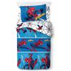 Novia - Copripiumino Singolo - Spiderman - 100% Cotone, Disney, stampa colorata, facile da lavare, confortevole e piacevole sulla pelle