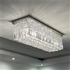 A1A9 Lampadari di cristallo moderni, plafoniera rettangolare a goccia di pioggia, apparecchio a sospensione a led da incasso per soggiorno, sala da pranzo, salotto