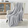 Bedsure Coperta in Pile Morbida - Plaid Divano Premium Caldo e Soffice, Coperta da Divano e Letto, Plaid Copridivano e Coperte Pile Accogliente e Traspirante, XL 150x200 cm, Grigio Chiaro