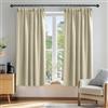 Deconovo Tende Oscuranti per Interni 2 Pezzi, Tende Moderne per Soggiorno e Camera da Letto, 117x138 CM (Larghezza x Altezza), Beige