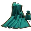 BLESSUME - Tovaglia per tarocchi da Altare, in Velluto Wicca, con Sacchetto per tarocchi, Colore: Verde