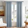 Deconovo Tende Oscuranti 100% con Tasca per Asta - Set di 2 Pannelli, Tende per Interni a Vetro Finestra, 90x210 cm, Blu Grigio, per Cucina, Bagno, Camera e Ufficio