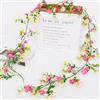 KASESSS 210cm Fiori Finti da Esterno, Fiori Finti per Decorazioni, Piante Finte per Decorazioni, Realistiche Fiori Artificiali Corona di Margherite per Matrimonio, Festa, Soggiorno, Balcone, Rosa