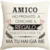 Artoid Mode Regali Copertura Cuscino per Amico, Compleanno Regalo Per Amico Natale Matrimonio Amicizia Regali 45 x 45 cm Senza Imbottitura
