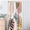 Uiiooazy Tenda Doccia Antimuffa, Tenda da Doccia 120x200cm Rosa Boho Style Tropicale Foglie di Palma Giungla Tende da Bagno Tessuto Lavabile Impermeabile Poliestere Tende Vasca da Bagno con 8 Anelli