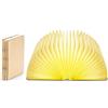 MOBXPAR Lampada a libro pieghevole, luce d'atmosfera, 5 colori, luce notturna a LED a forma di libro, ricaricabile tramite USB, lampada da comodino in legno per decorazione domestica, regalo di