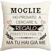 Artoid Mode Copertura Cuscino Regali per la Moglie, Compleanno Natale Matrimonio di San Valentino Regali dal Marito 45 x 45 cm Nessuna Imbottitura (Moglie)