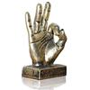 LEPENDOR Statue di gesti delle dita Decorazione scultura a mano Mano resina scultura decorazioni per casa e ufficio - D'oro, Ok Dita