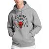Stranger Things Hellfire Club - Felpa con Cappuccio Unisex, Colore mélange, Taglia M
