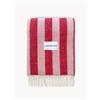 Maison Deux Coperta in lana a righe Candy Wrap - Rosso