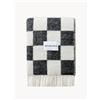 Maison Deux Coperta in lana con motivo a quadri Checkerboard - Nero