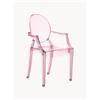 Kartell Sedia per bambini di design Lou Lou Ghost - Rosa, Rosé, Trasparente