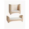 Leander Culla in legno con estensione a letto per bambini Leander Classic, 70 x 150 cm - Beige