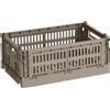 Hay - Cestino Colour Crate - Grigio - Polipropilene riciclato - Designer Hay Studio