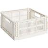 Hay - Cestino Colour Crate - Bianco - Polipropilene riciclato - Designer Hay Studio
