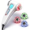 JMFBeauty Dispositivo cosmetico a ultrasuoni 1 MHz + 3 MHz, rassodante, riduzione delle rughe, ringiovanimento della pelle, cura profonda, 2 testine sonore per viso e corpo